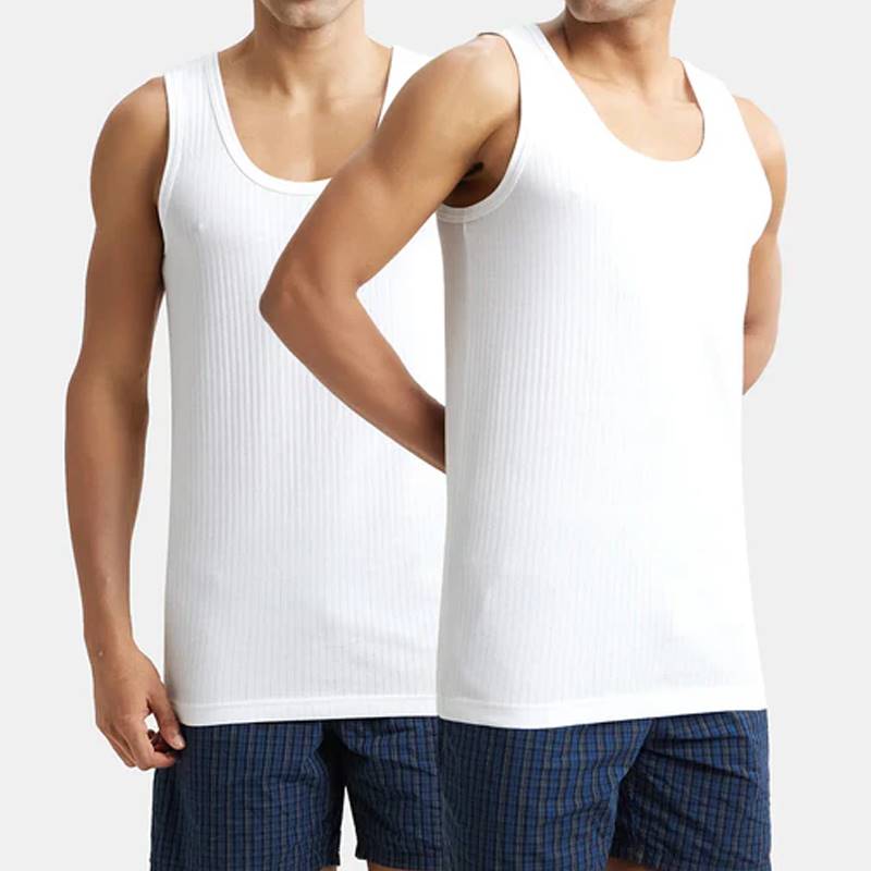 Jockey Round Neck Sleeveless Vest - White (Pack of 2) #8816