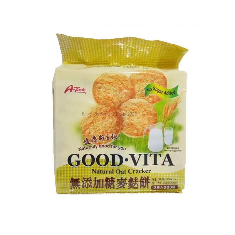 A-Taste Goodvita Sugarfree Natural Oat Crackers (380 g)