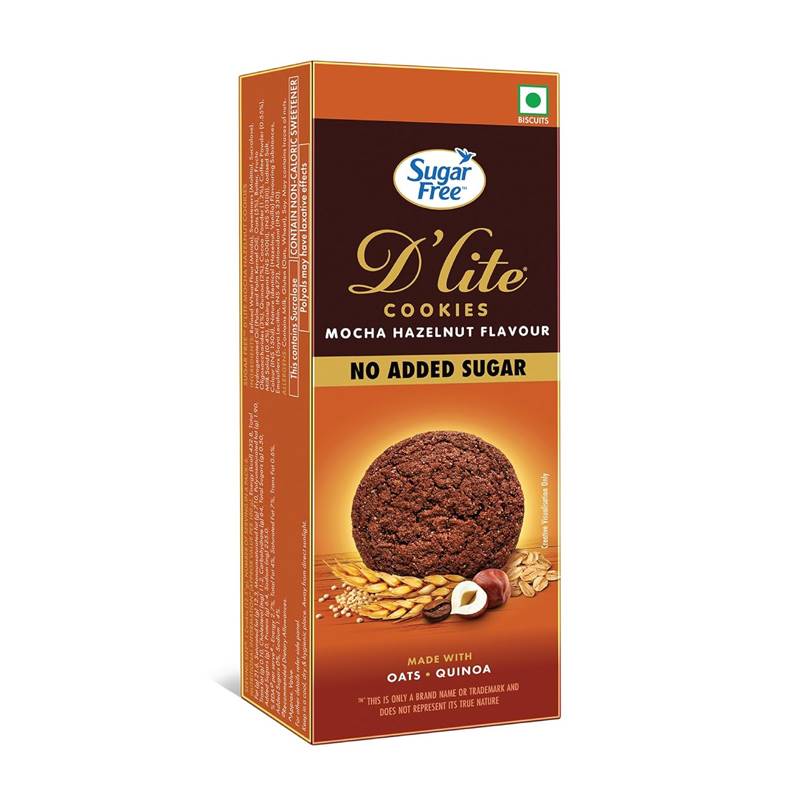 D’lite Mocha Hazelnut Flavour Cookies (No Added Sugar) (150 g)