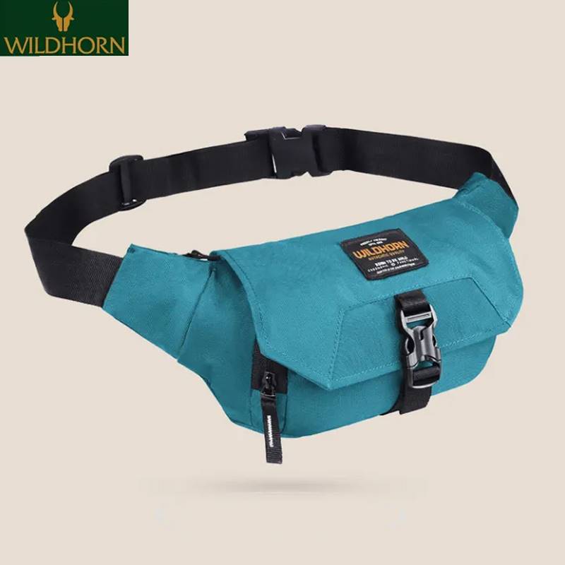 WILDHORN Nepal Unisex Waist Bag with Ultra Strong Stitching, Sturdy Zippers, Waterproof Pocket and with Adjustable Strap (Sky Blue)