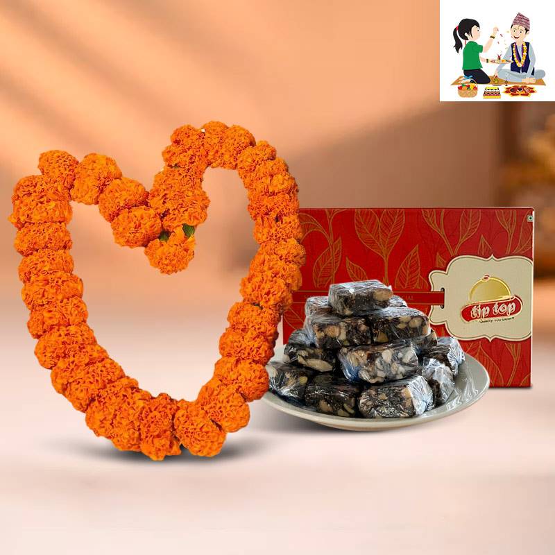 Bhai Tika Sayapatri Mala with Anjeer Cubes