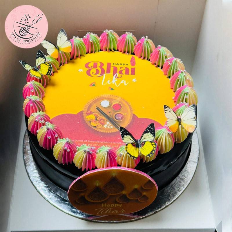 Bhai Tika Chocolate Cake (1 lb) from Sweet Sprinkles