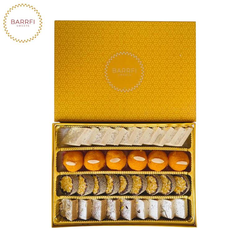 Golden Premium Sweet Box (1 kg) from Barrfi Sweets