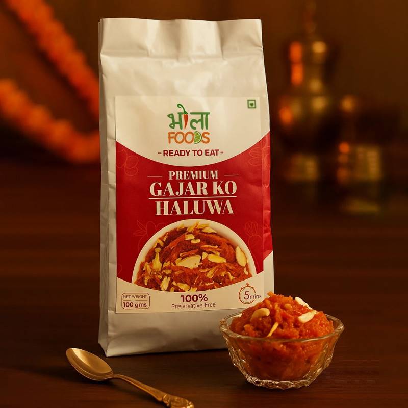 Premium Gajar ko Haluwa (100 g) by Bhola Foods