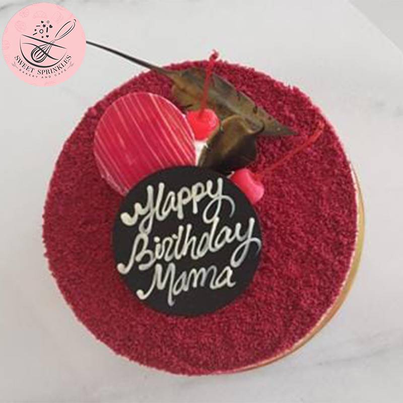 Red Velvet Cake with Cream Cheese & White Chocolate Frosting (1 lb) by Sweet Sprinkles