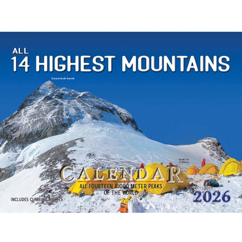 All 14 Highest Mountains Wall Calendar 2026 (4.809)