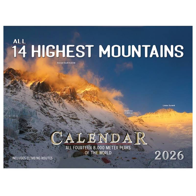 All 14 Highest Mountains Wall Calendar 2026 (4.810)