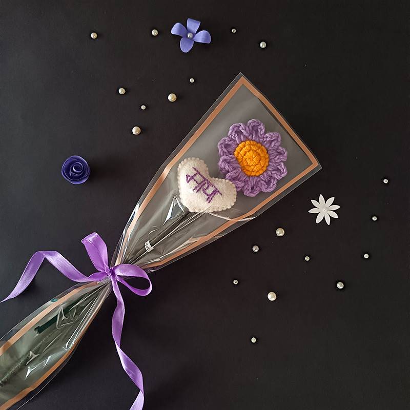 Violet Floral Maya Crochet Flower