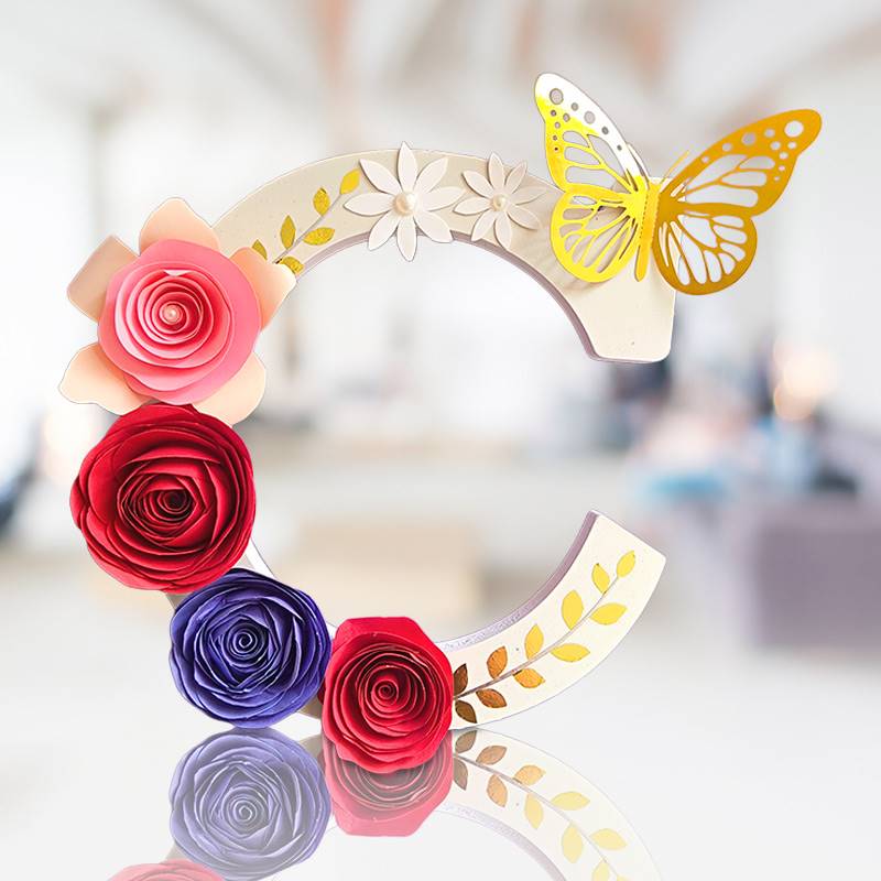 Letter C Floral Decor