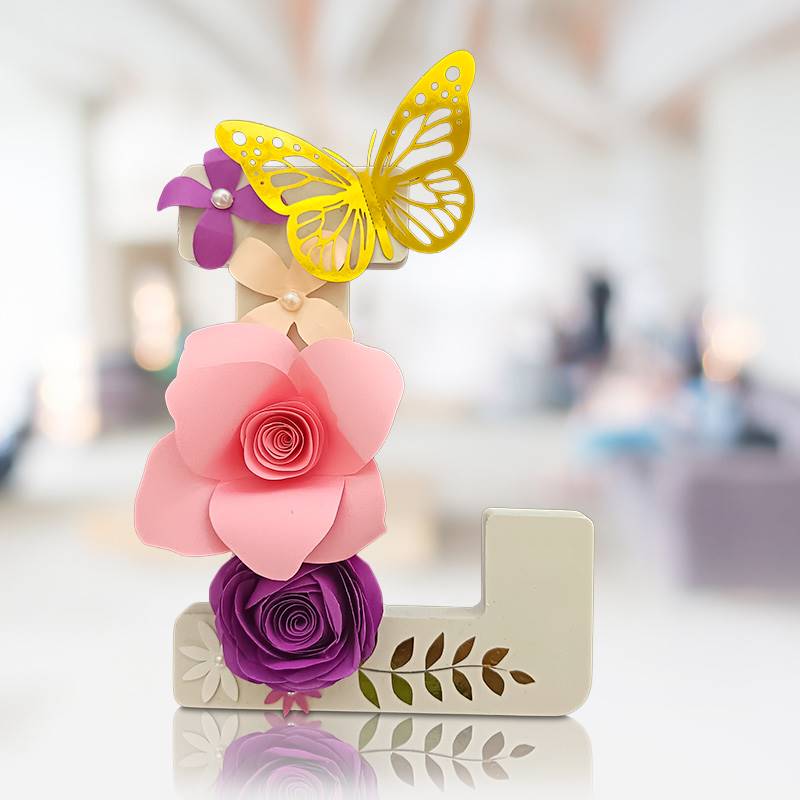 Letter L Floral Decor