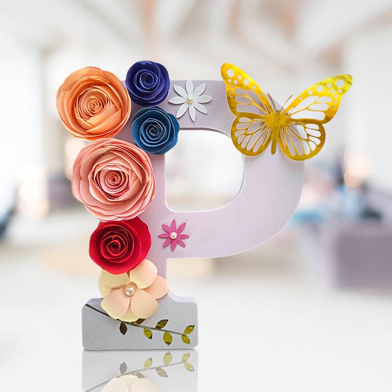 Letter P Floral Decor