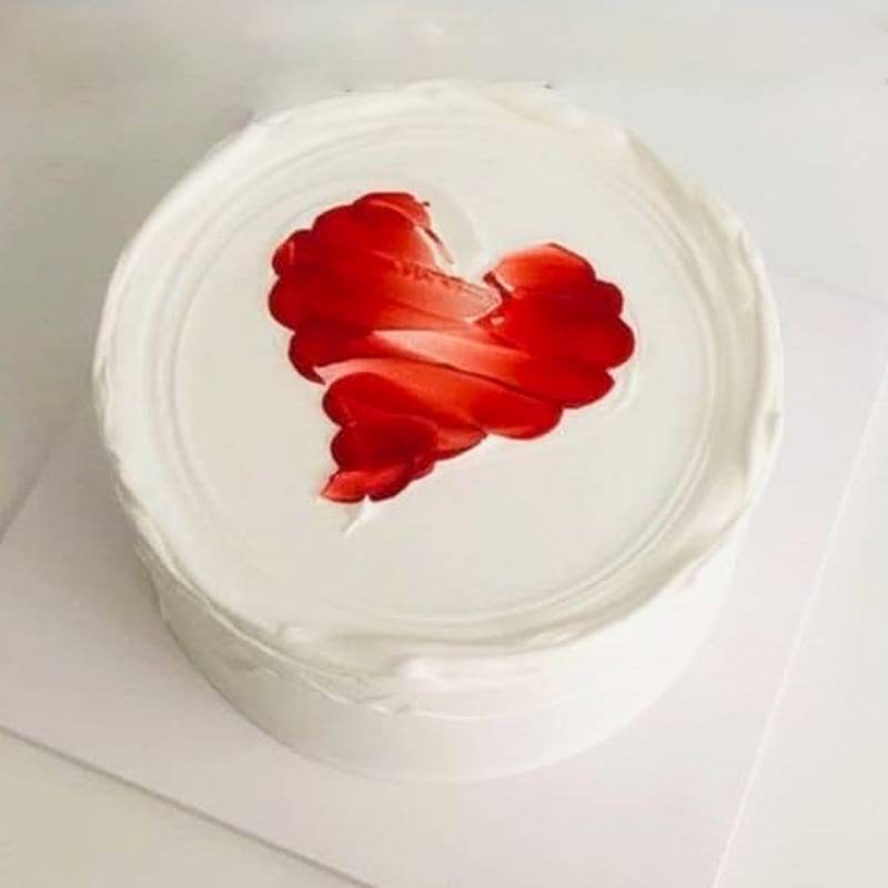 Romantic White Chocolate Frosting Cake (1 lb) from Sweet Sprinkles