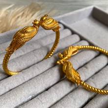 Gold-polished Peacock Bala Bracelet by Collection de Euphoria