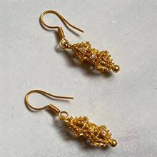 Gold-polished Bajra Hoops by Collection de Euphoria