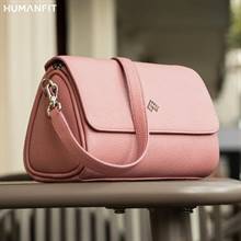 New Premium Leather Shoulder Side Bag for Women by Humanfit (#1532) - Pink
