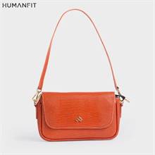 New Genuine Leather Ladies Shoulder Side Bag for Women by Humanfit (#1537) - Orange