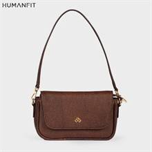 New Genuine Leather Ladies Shoulder Side Bag for Women by Humanfit (#1537) - Brown