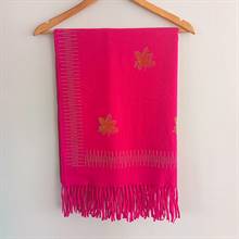 Bright Fuchsia Minimal Motif Shawl