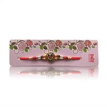 Premium Kundan Floral Rakhi