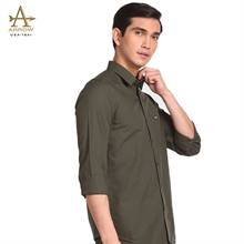 Arrow Green Slim Fit Solid Spread Collar Casual Shirt (ASAFSH1624)