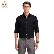 Arrow Men’s Black Textured Regular Fit Formal Shirt (ARAISH0496)