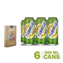 Tuborg Can Beer (500 ml x 6) with Playing Cards