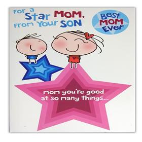 For a Star Mom, From Your Son Card