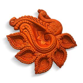Terracotta Peacock Design 5-wick Diyo (Big)