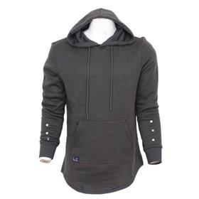 KILOMETER Stylist Fur Hoodie For Men  KM D1 Dark Grey