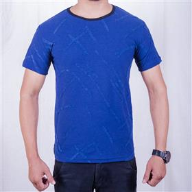 KILOMETER Round Neck T Shirt KM MT001 Blue
