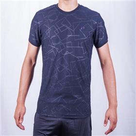 KILOMETER Round Neck T Shirt KM P801 Black