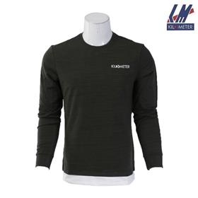 KILOMETER Sweat Shirt FOR Men KM OS102 Army Green