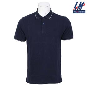 KILOMETER Polo Neck T Shirt For Men P1012 Navy Blue