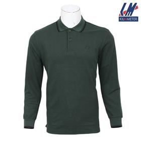 KILOMETER Polo Neck Full Sleeve T Shirt For Men P1011 Green