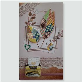 Colorful Pattern Leaves Greeting Card 