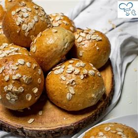 Oats Brown Rolls (4 Buns) from European Bakery