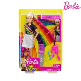 Barbie Rainbow Sparkle Hair Doll (FXN96)