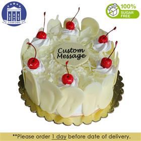 Sugarfree White Forest Cake (1 lb) by 5-Star Chefs