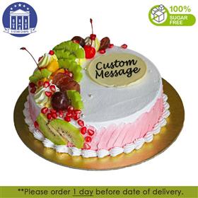 Sugarfree Mixed Fruit Cake (1 lb) by 5-Star Chefs