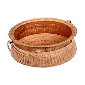 Copper Khadkulo Handmade Butte Carved 10 inch