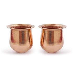 Copper Amkhora Set 8 cm - Tama Kalash for Puja