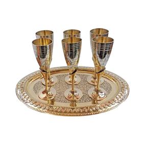 Royal Dynasty Set | Brass Wine Glass Set 90 ml ( Set of 6 ) – 6.5 inch