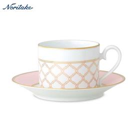 Noritake Eternal Palace Tea Cup and Saucer - Coral - with Gift Box