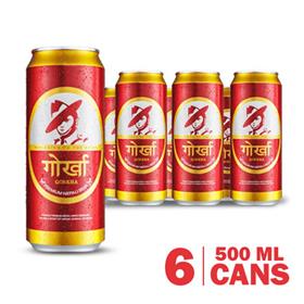 Gorkha Premium Beer Can (500 ml) - Pack of 6