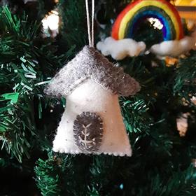 Felt Gray & White Gnome Home Christmas Decoration