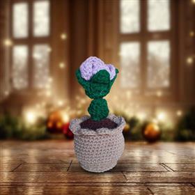 Crochet Potted Peony Bud