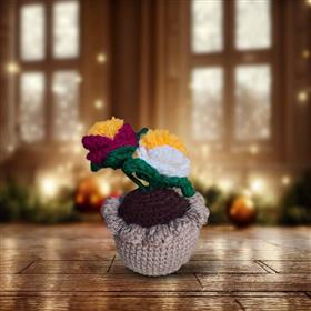 Crochet Potted Small Flowers