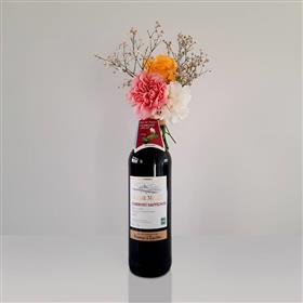 Roche Mazet Cabernet Sauvignon Red Wine (750 ml) with Mini Floral Bouquet