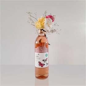 Lindeman's Bin 35 Rose Wine (750 ml) with Mini Floral Bouquet