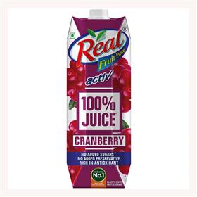 Real Activ Cranberry Juice - No Added Sugars (1 L)